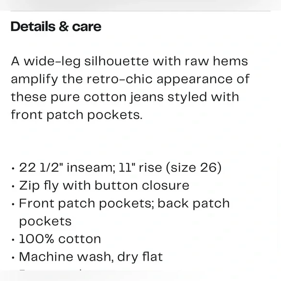 Vigoss “Dylan” Raw Edge Wide Leg Jeans. Size 29 - Picture 4 of 15